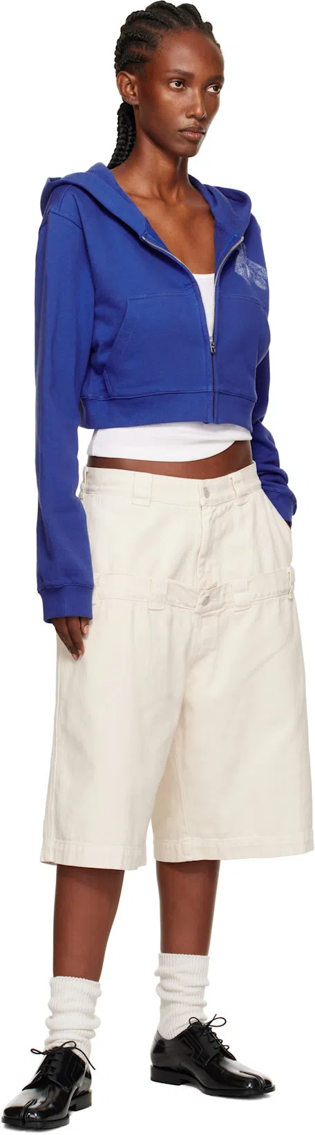 MAISON MARGIELA Lace-up Derbies In Black Leather In Animal Print