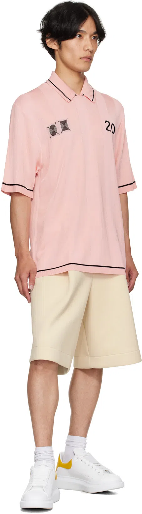 JACQUEMUS Le Polo Liga Football Polo In Light Pink