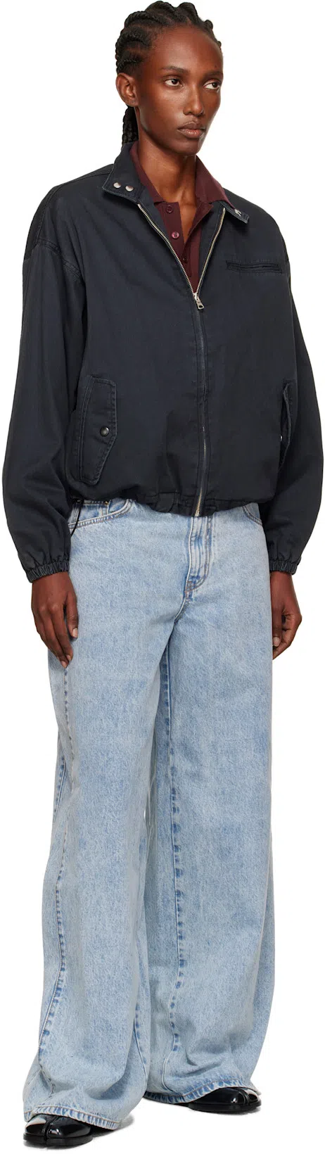 MAISON MARGIELA Lace-up Derbies In Black Leather In Animal Print