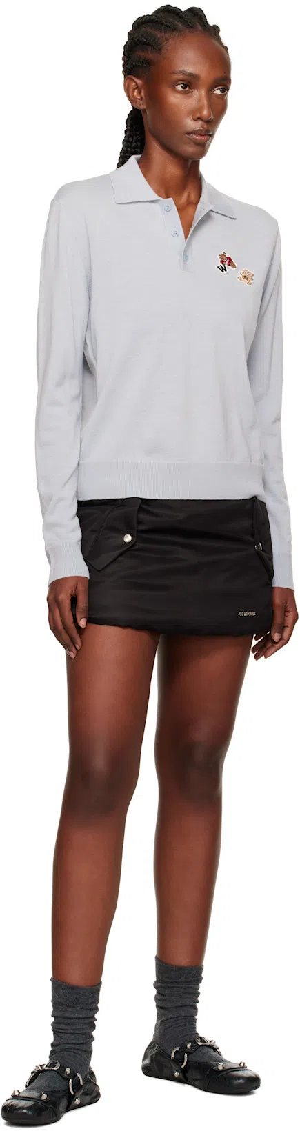 BALENCIAGA City Nappa Leather Ballet Flats In Black