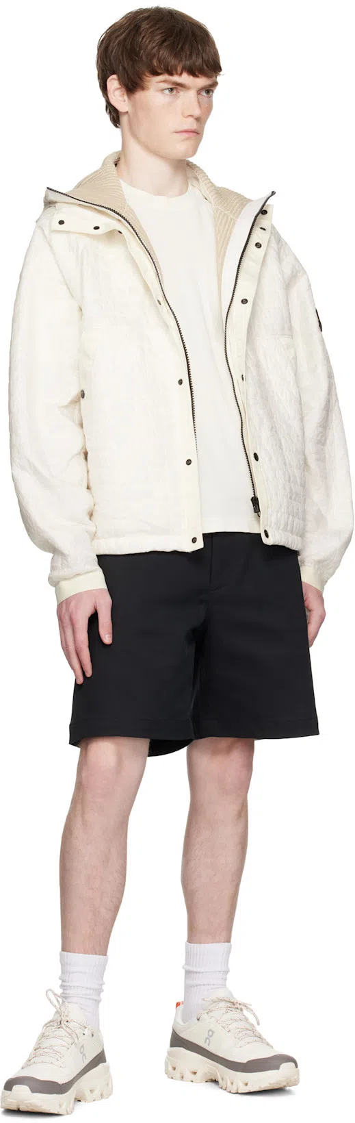 STONE ISLAND Short-sleeved Crew Neck T-shirt With Subtle Emblem Patch In White