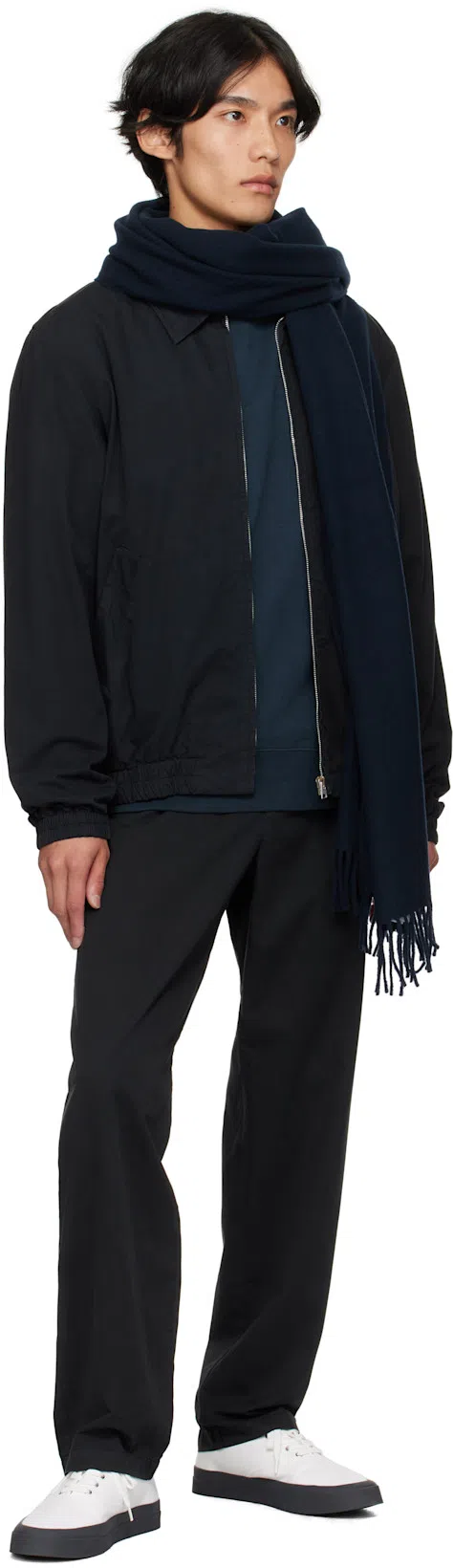 A.P.C. Men Blue Crewneck T-shirt With Logo Embroidered On The Front In Cotton Man