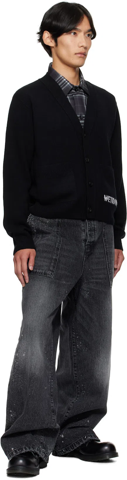 DR. MARTENS Man Lace-up Shoes Black Size 7.5 Leather