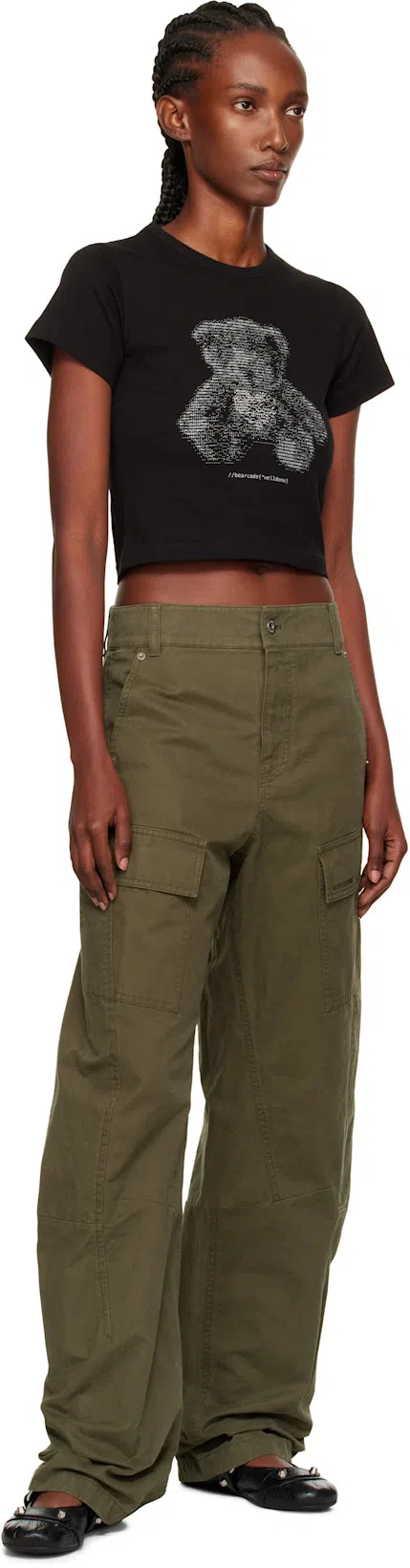 BALENCIAGA City Nappa Leather Ballet Flats In Black