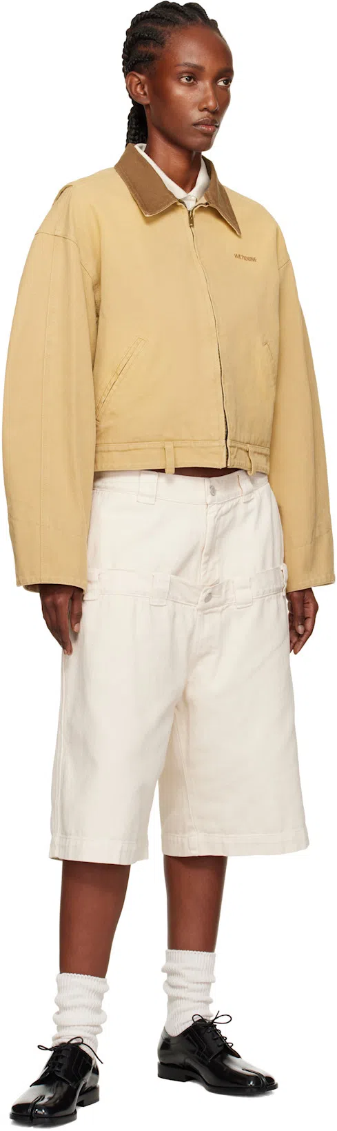 MAISON MARGIELA Lace-up Derbies In Black Leather In Animal Print