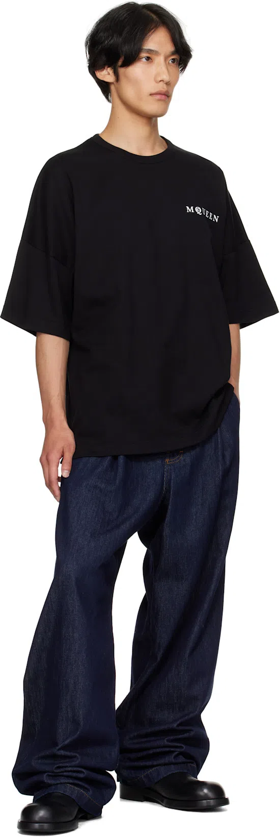 ALEXANDER MCQUEEN Exploded Logo Over Fit T Shirt In Animal Print