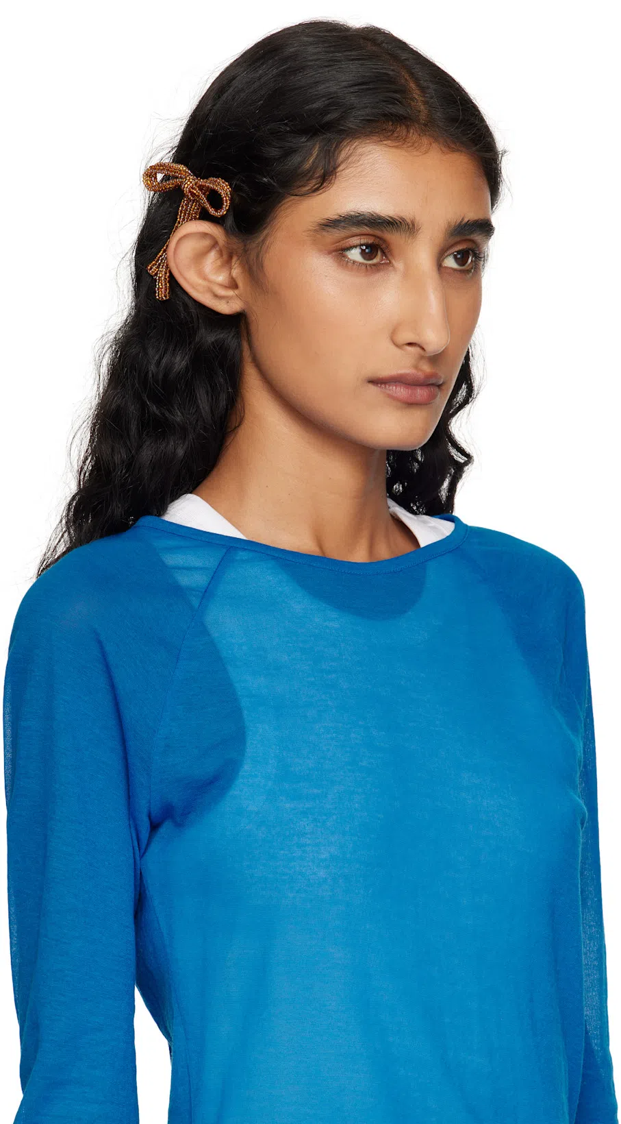 ST AGNI Tan Pencil Suede Midi Skirt In Brown