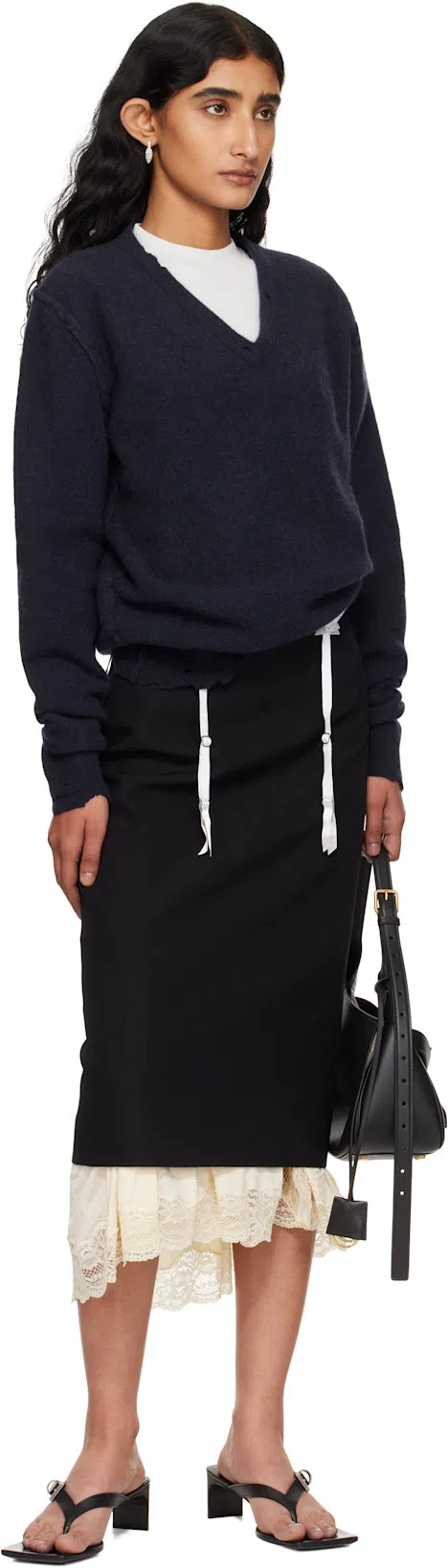 BALENCIAGA Avenue Sock Black Sandal In Patent Leather And Mesh