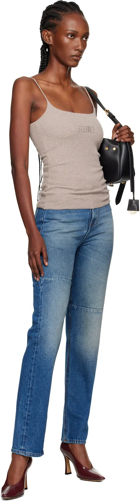 BOTTEGA VENETA Leather Stiletto Sporty Pumps In Burgundy