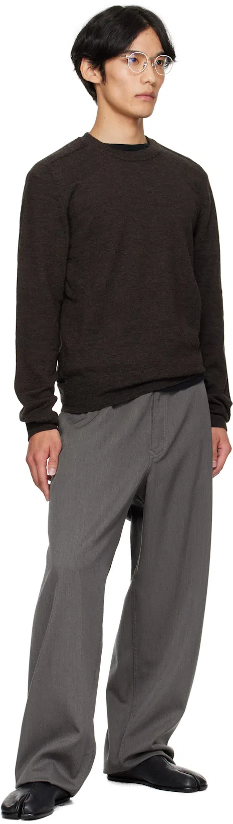 MAISON MARGIELA Smooth Leather Loafers With Split-toe Design In Black