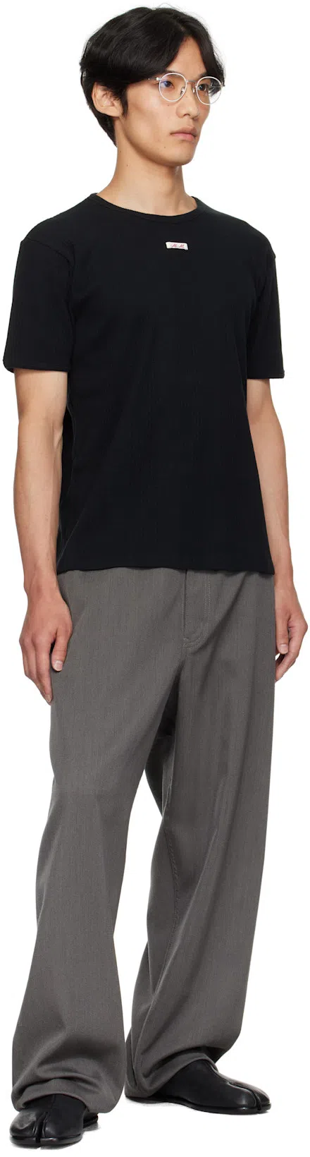 MAISON MARGIELA Smooth Leather Loafers With Split-toe Design In Black