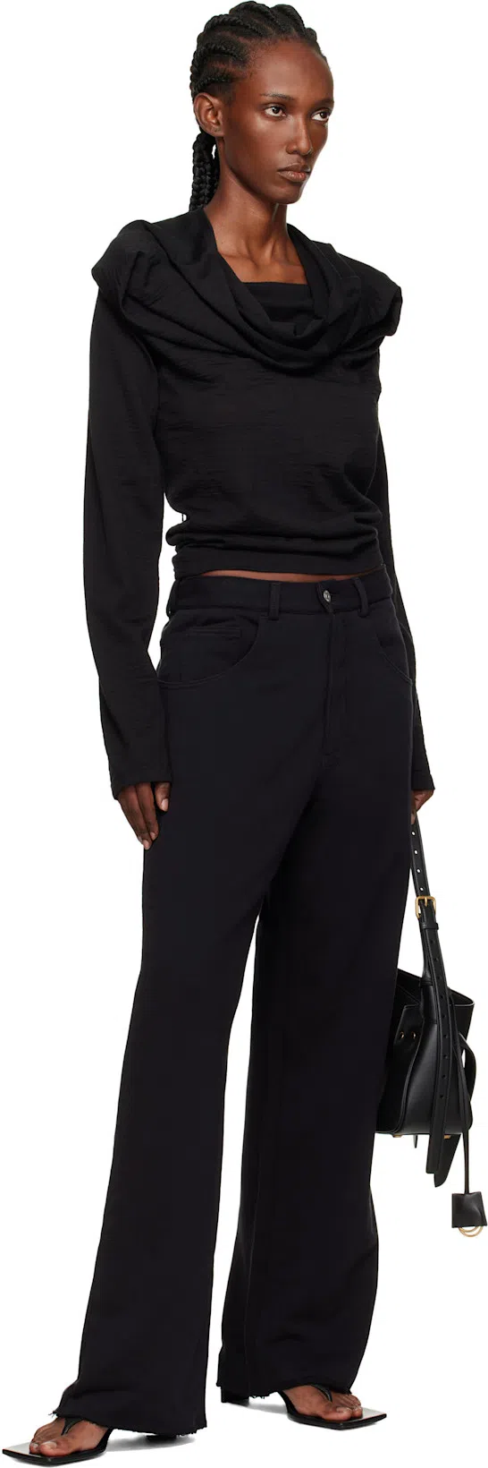 BALENCIAGA Small Bel Air Shoulder Bag In Black