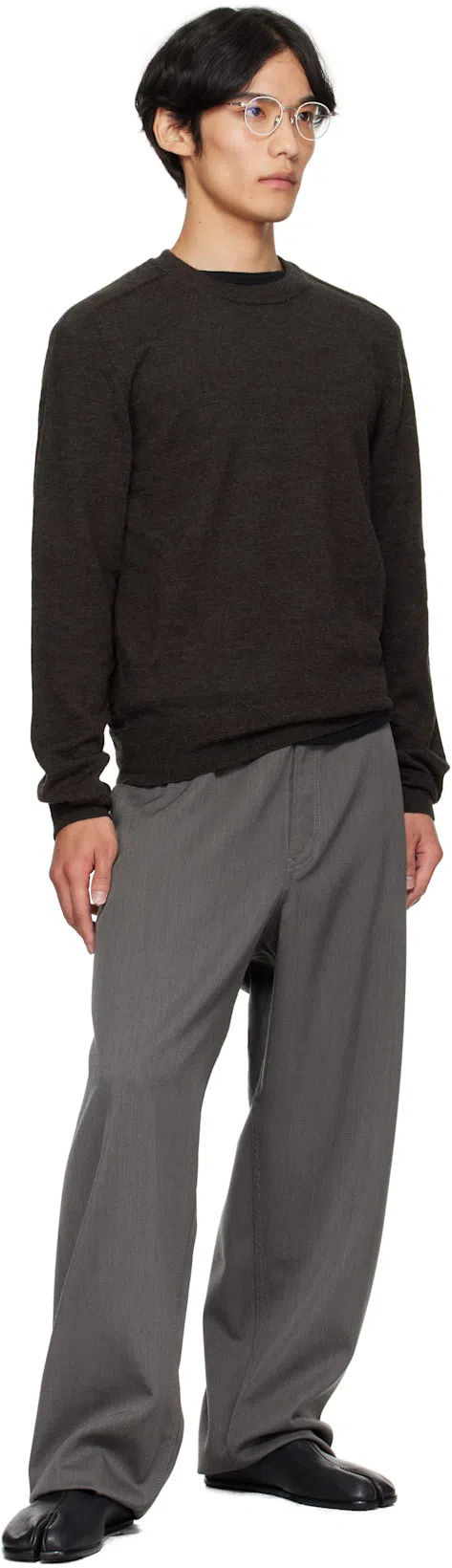 MAISON MARGIELA Smooth Leather Loafers With Split-toe Design In Black