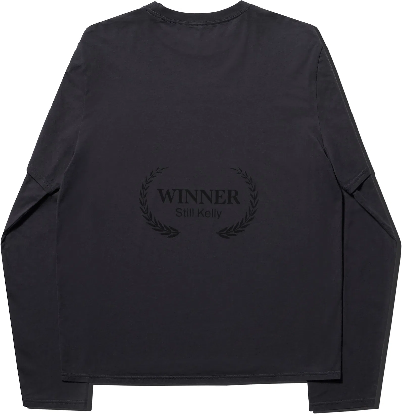 STILL KELLY Black Layered 'winner' T-shirt