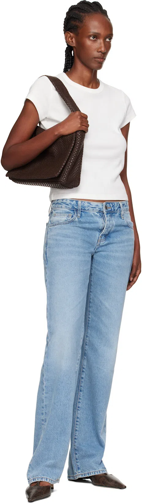 AEYDE Liz Snake Print Calf Leather Moka Shoes In Brown