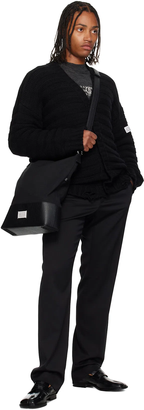 MAISON MARGIELA 30mm Tabi County Leather Loafers In Black