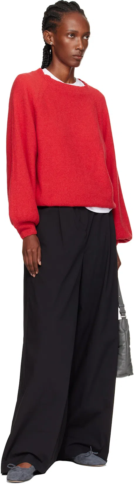 AEYDE Bow-detail Square-toe Flats In Multi