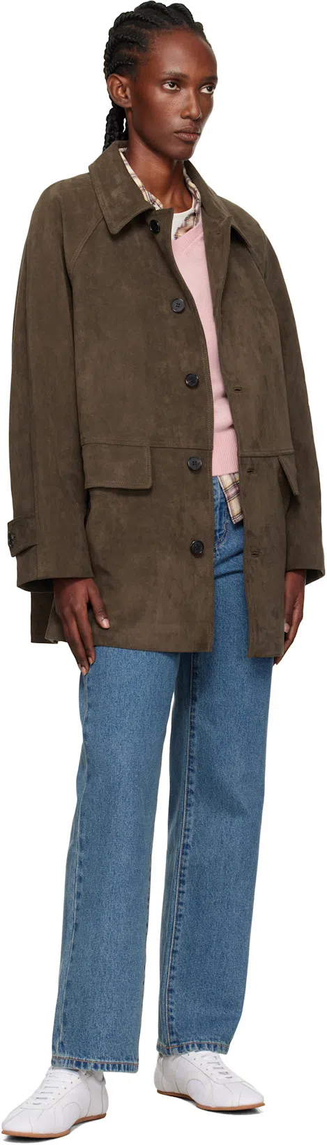 TOTÊME Canvas Low-top Sneakers With Leather Profiles In White