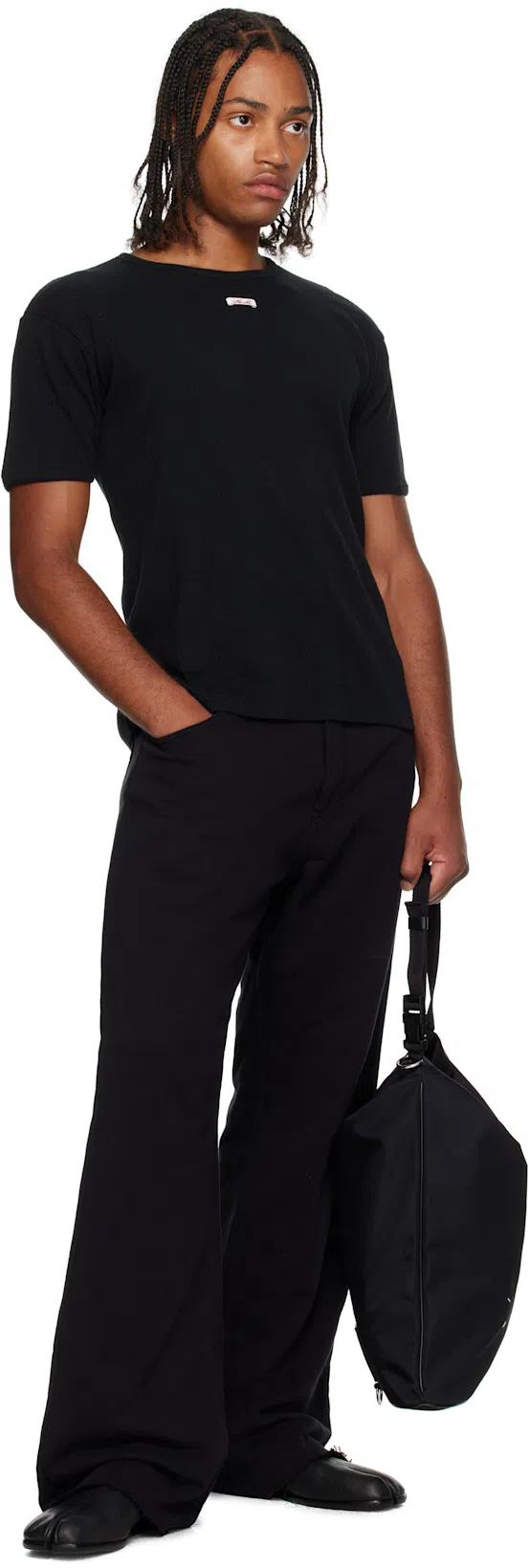 MAISON MARGIELA Smooth Leather Loafers With Split-toe Design In Black