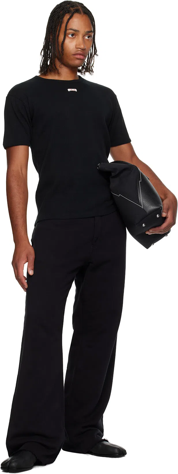 MAISON MARGIELA Smooth Leather Loafers With Split-toe Design In Black