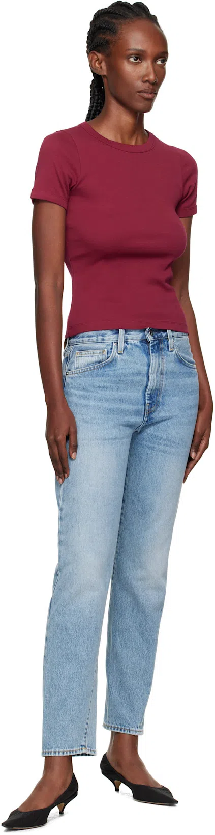 THE ROW Brown Liisa Kitten Heels