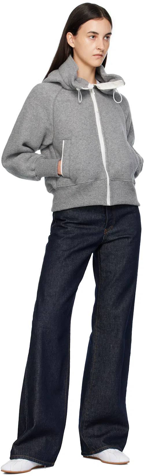 TOTÊME Canvas Low-top Sneakers With Leather Profiles In White