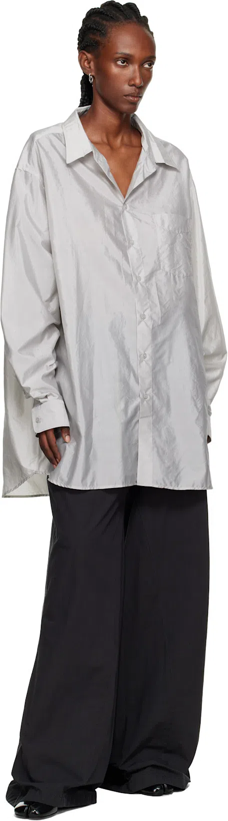 MAISON MARGIELA Tabi Leather Heels In Shinyblack