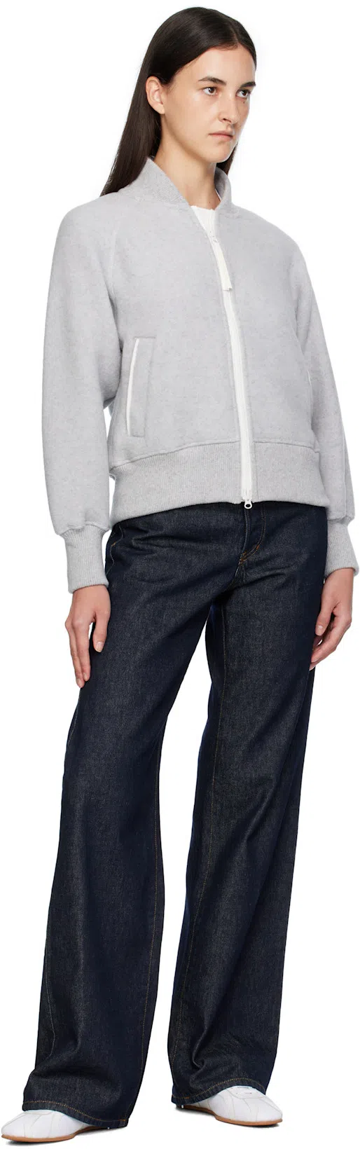 TOTÊME Canvas Low-top Sneakers With Leather Profiles In White