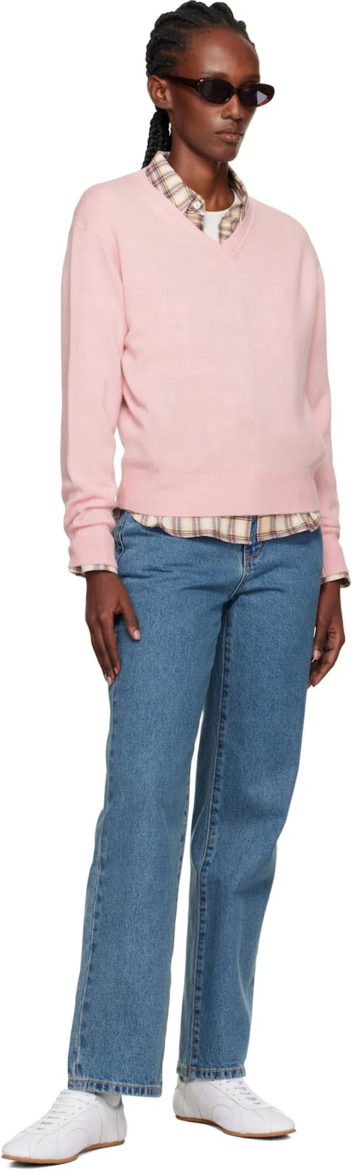 TOTÊME Canvas Low-top Sneakers With Leather Profiles In White