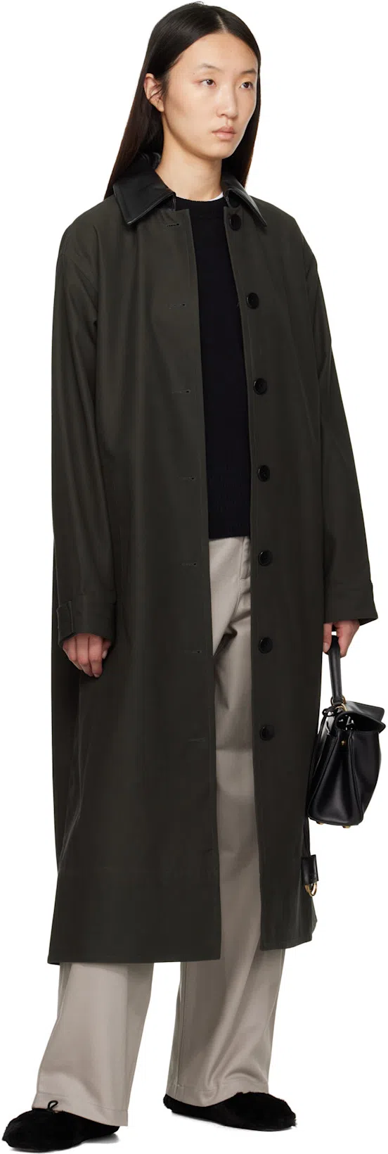 BALENCIAGA Medium Rodeo Top Handle Bag In Croc-embossed Leather In Black