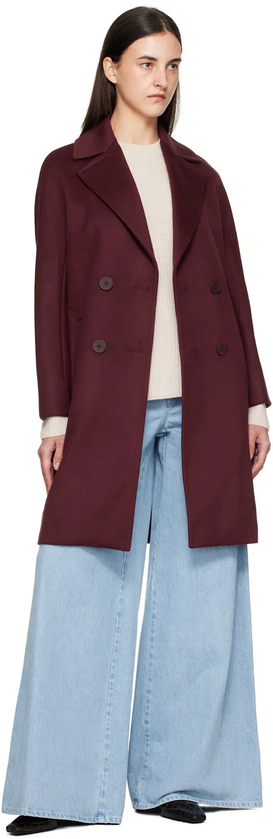 TOTÊME Toteme Women The Mid Heel Boot Leather Boots With Croco Effect In Brown