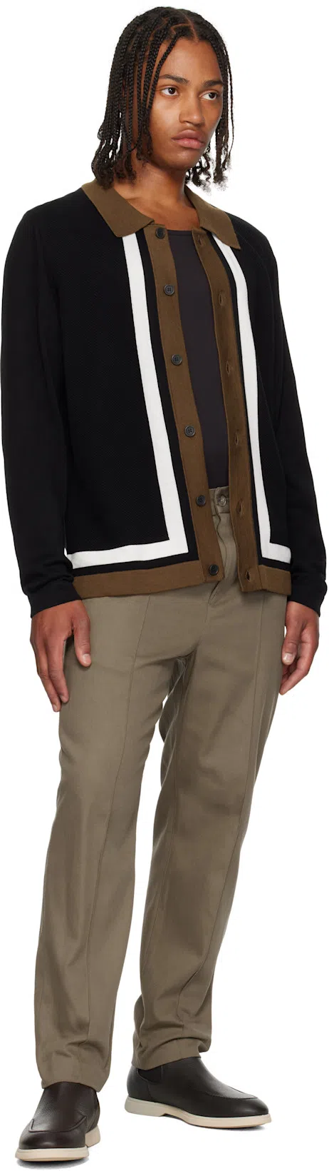 LEMAIRE Men Cotton Tank Top In Nero