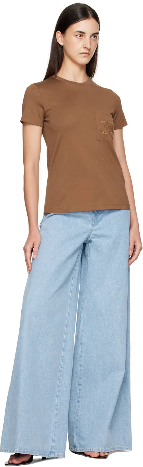 MAX MARA Denim Affari Wide-leg Jeans In Blue