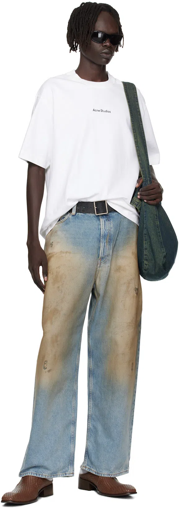 ACNE STUDIOS Exford U Logo-print Organic Cotton-jersey T-shirt In White