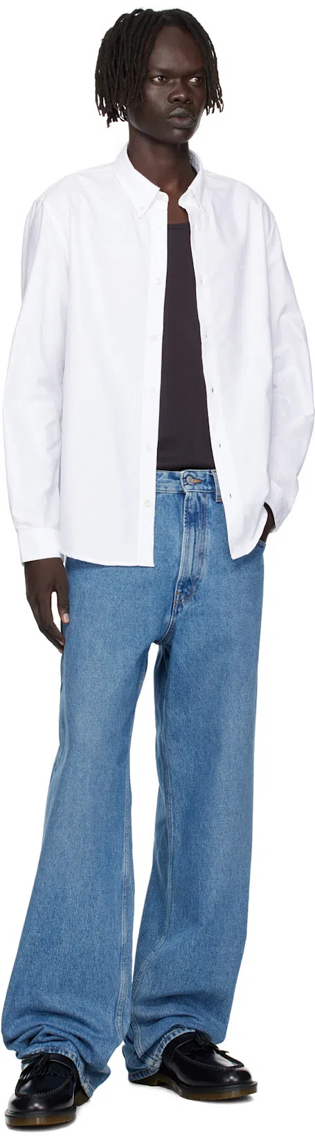 LEMAIRE Men Cotton Tank Top In Nero