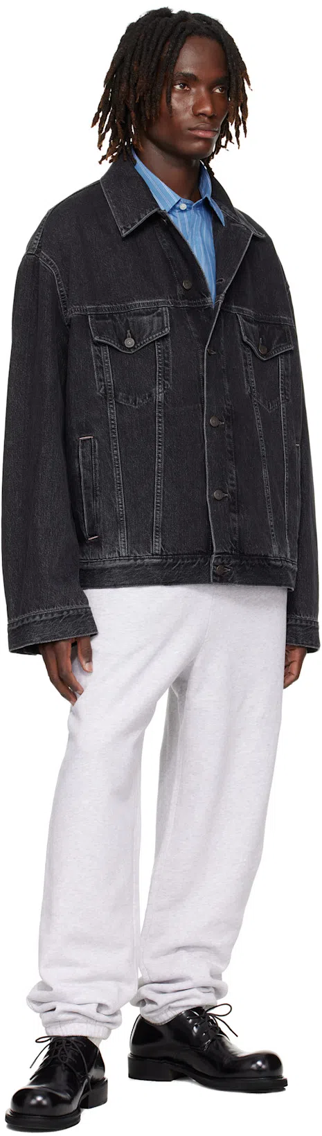 ACNE STUDIOS Robert Vintage Denim Jacket In Black