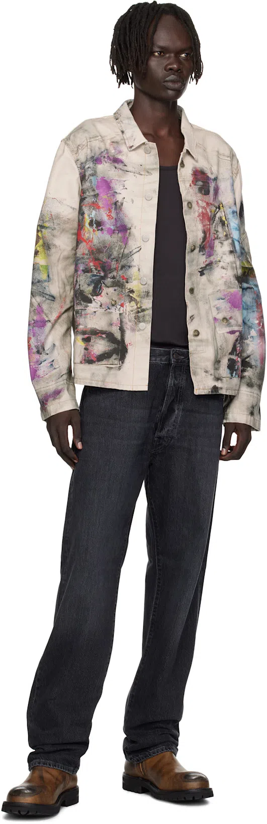 ACNE STUDIOS Exford U Logo-print Organic Cotton-jersey T-shirt In White