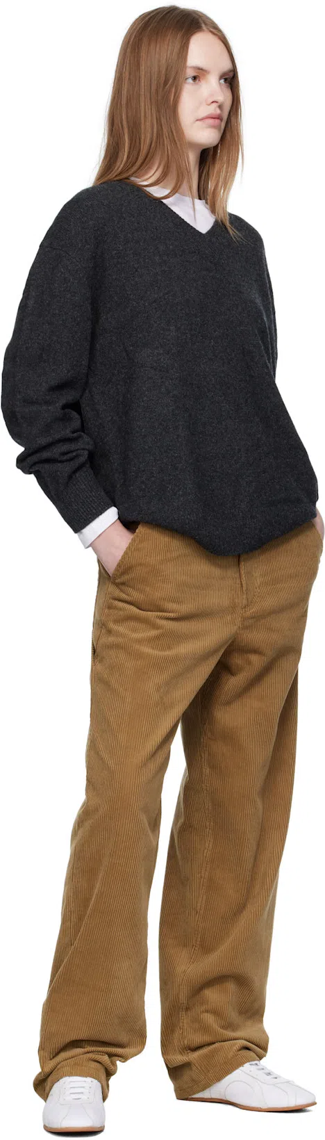 TOTÊME Canvas Low-top Sneakers With Leather Profiles In White