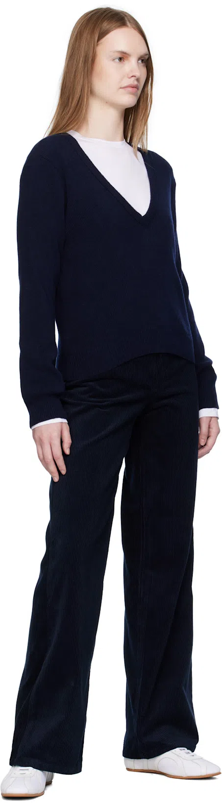 TOTÊME Canvas Low-top Sneakers With Leather Profiles In White