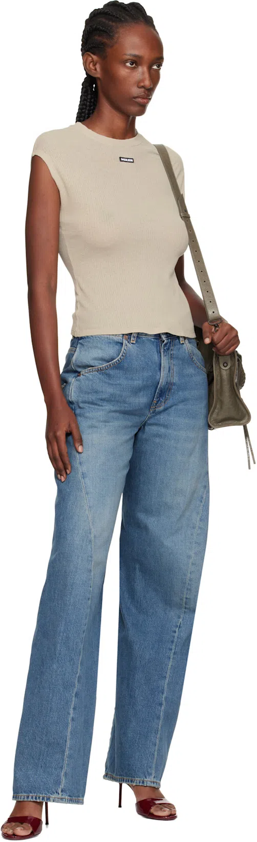 PARIS TEXAS Woman Sandals Burgundy Size 8 Leather In Red