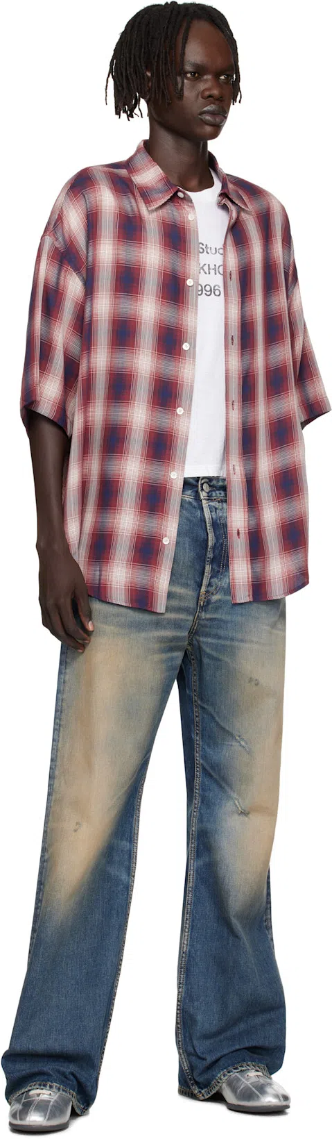 ACNE STUDIOS Mens Rocka Straight-leg Denim Jeans Dark Blue