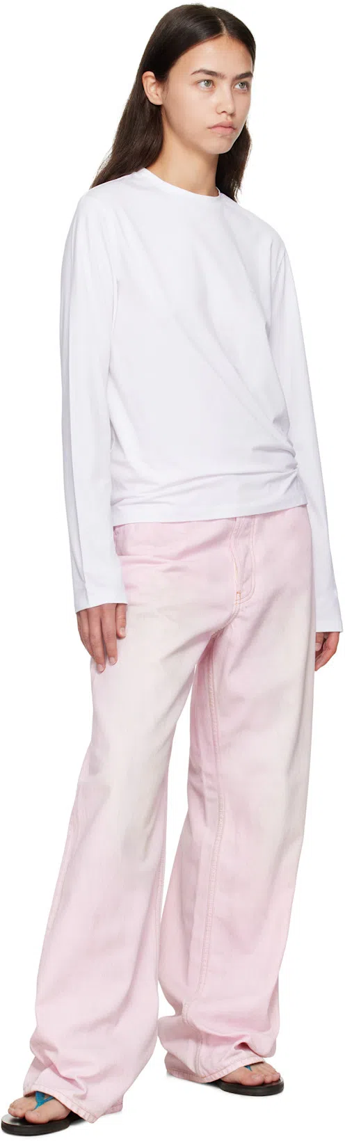 ACNE STUDIOS 1981 Vintage Wide Jeans In Pink