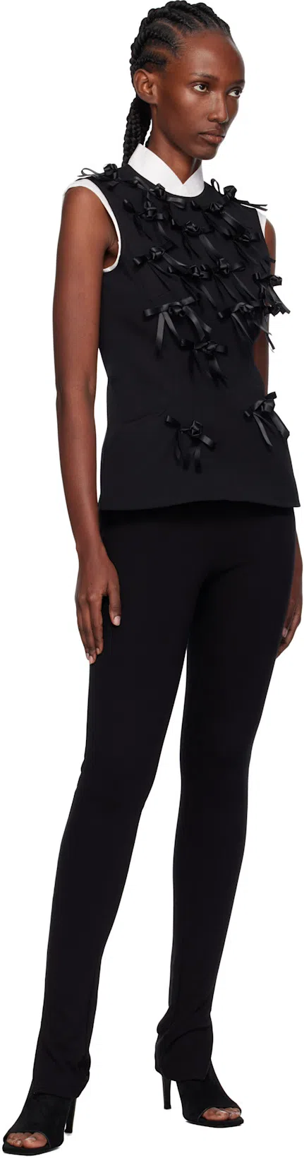 TOTÊME Sculpted Heel Suede Mules With Toe Strap In Animal Print