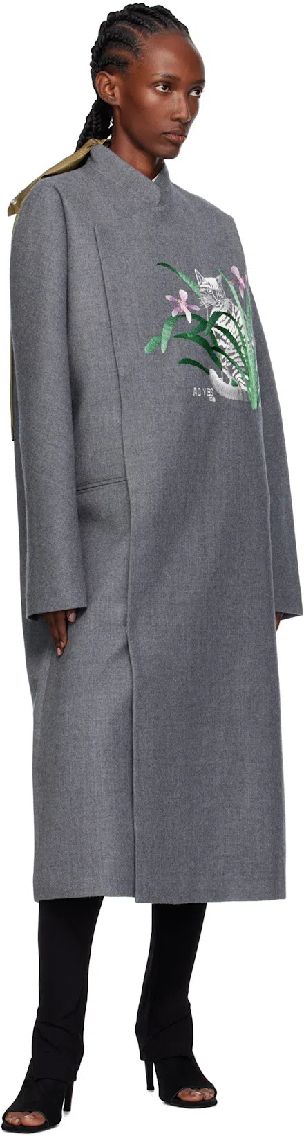 TOTÊME Sculpted Heel Suede Mules With Toe Strap In Animal Print