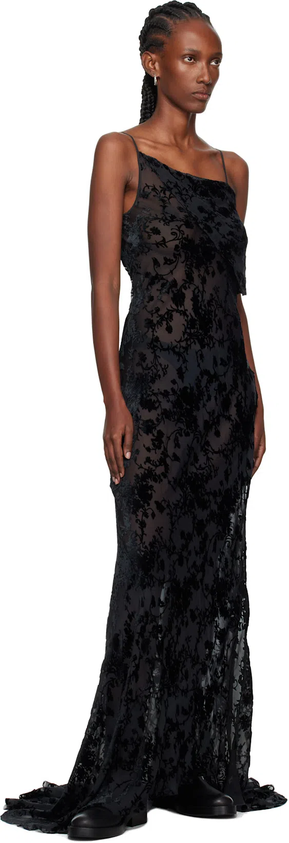 ANN DEMEULEMEESTER Woman Ankle Boots Black Size 7.5 Leather