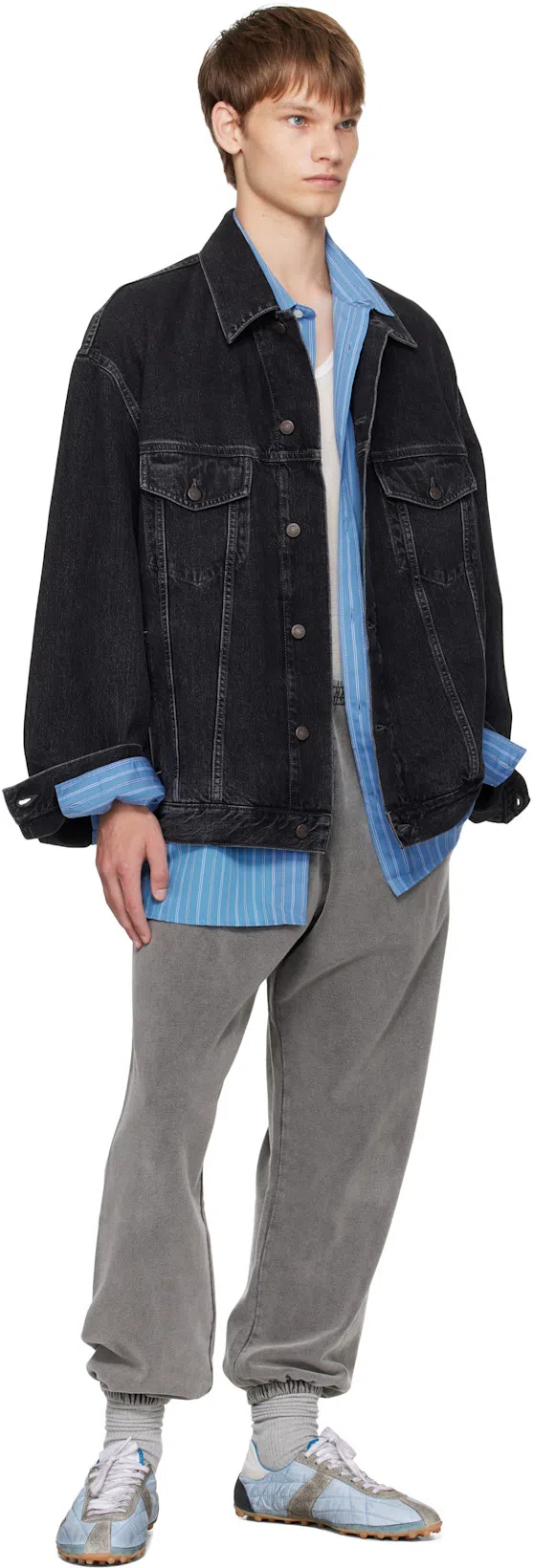 ACNE STUDIOS Robert Vintage Denim Jacket In Black