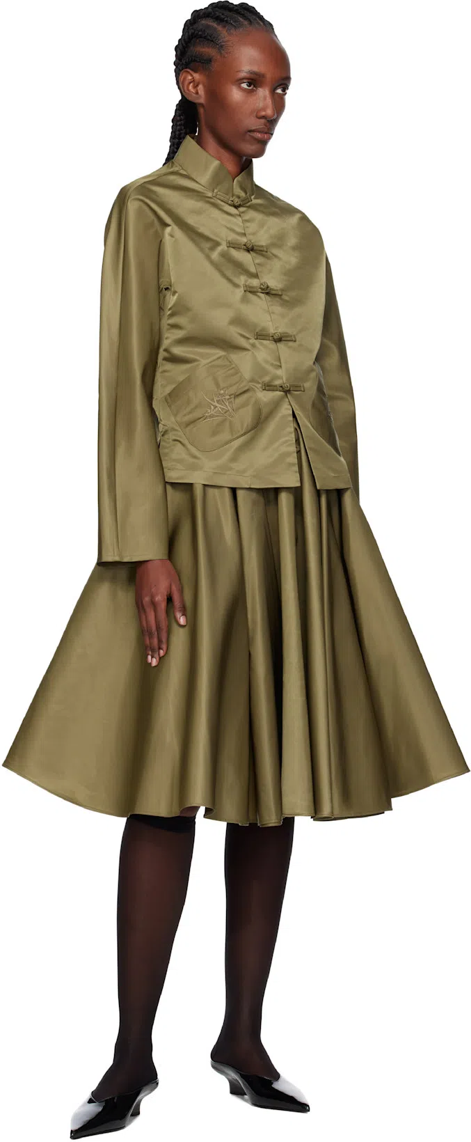 TOTÊME Gray Curved Rib Tank Top In Charcoal Melange 019