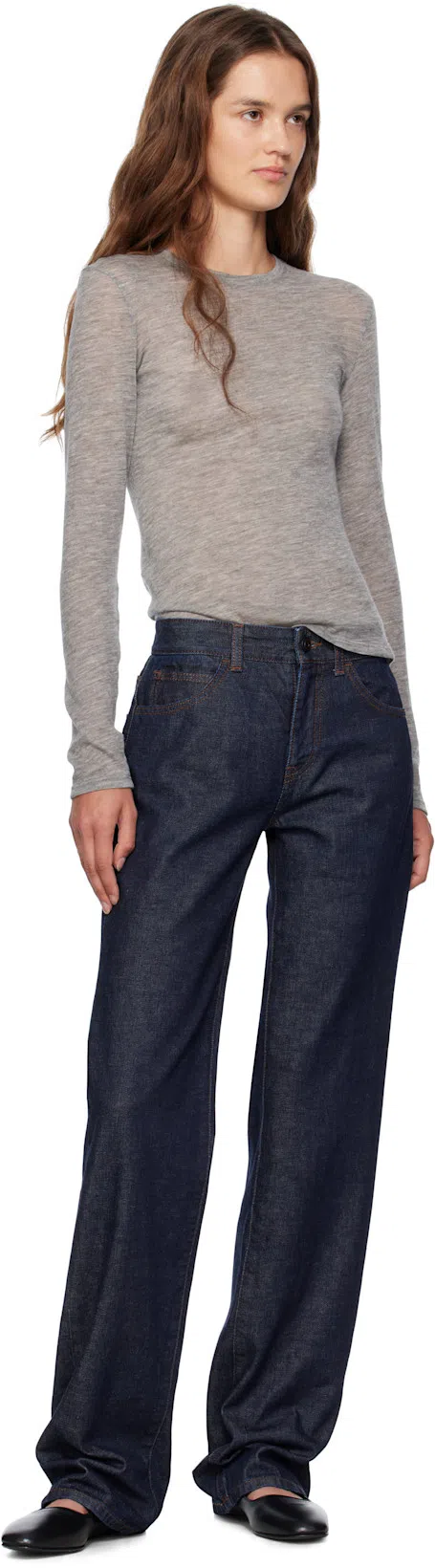 THE ROW Boheme Mj Ballet Flats In Nappa Leather In Black