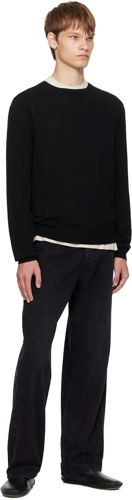 THE ROW Boxy Cut Cotton T-shirt With Short Sleeves In White