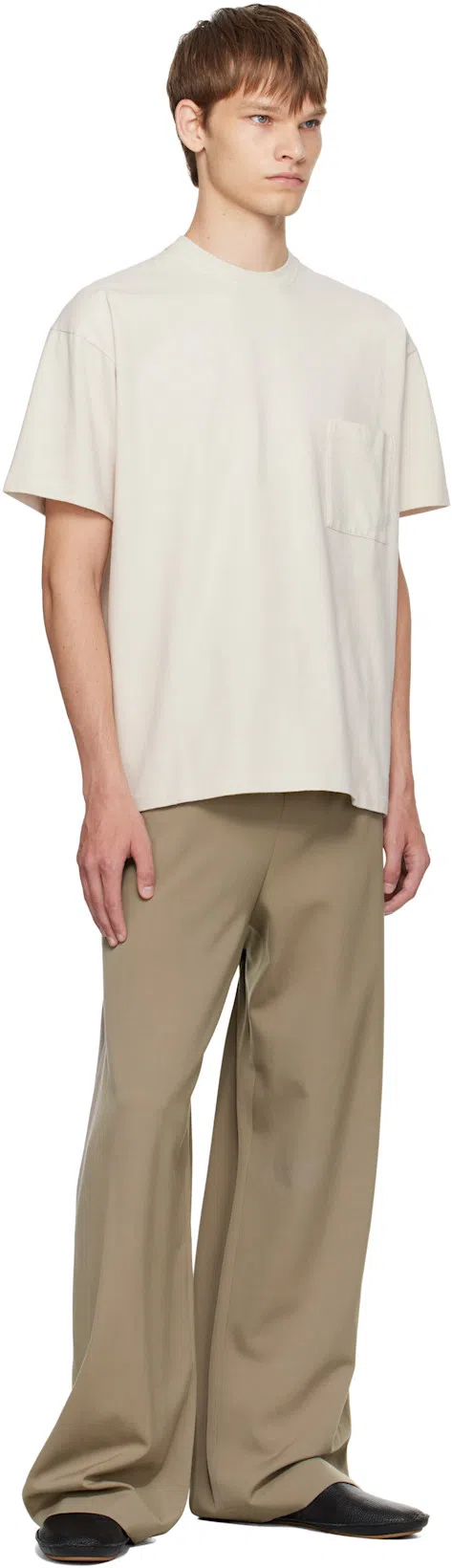 THE ROW Boxy Cut Cotton T-shirt With Short Sleeves In White